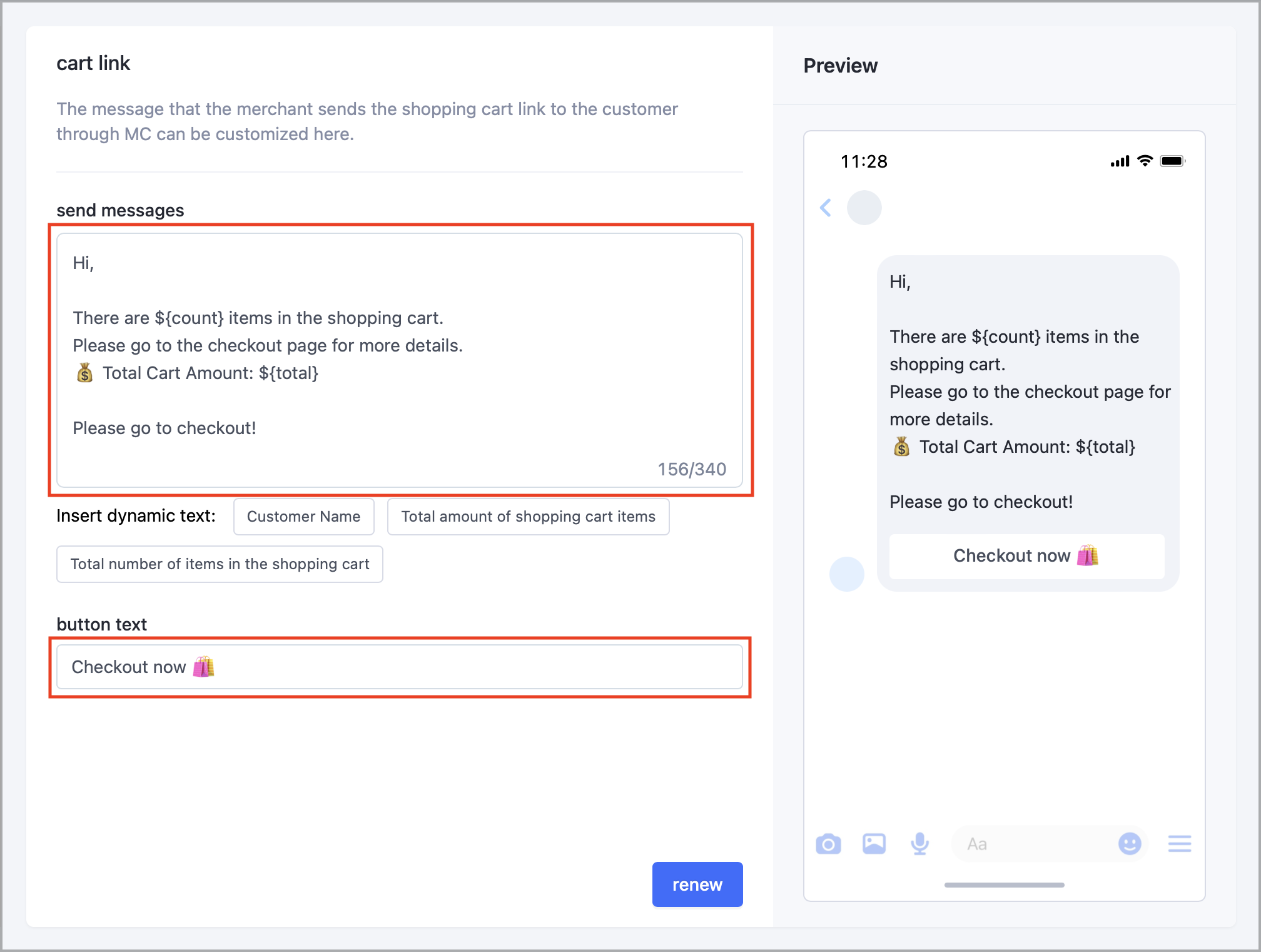 Shopping Cart Link | Message Center – SHOPLINE Help Center