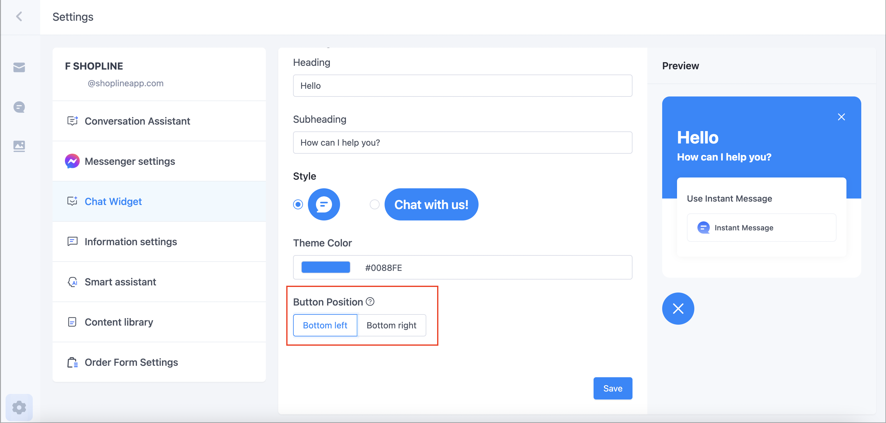Chat Widget | Message Center – SHOPLINE Help Center