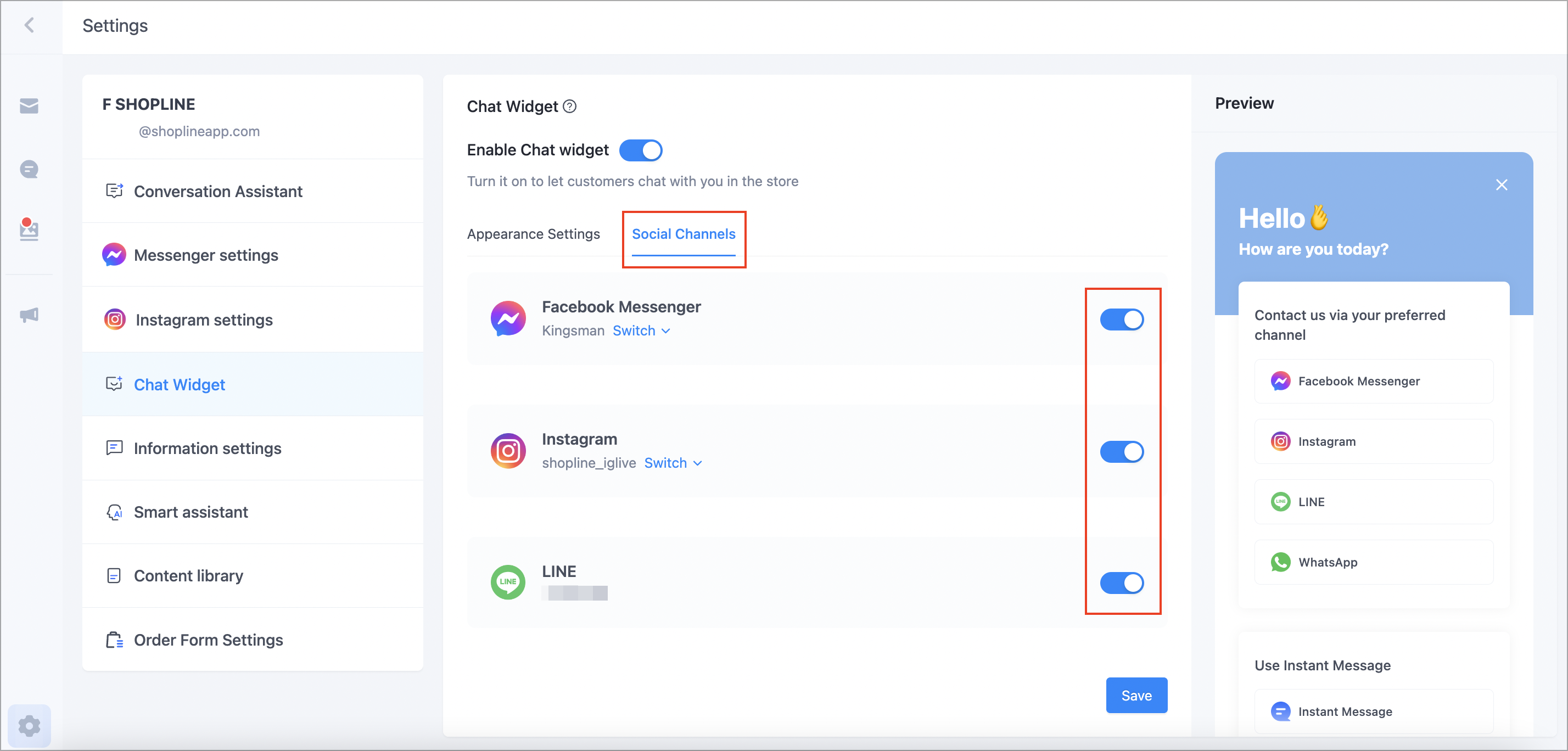 Chat Widget | Message Center – SHOPLINE Help Center
