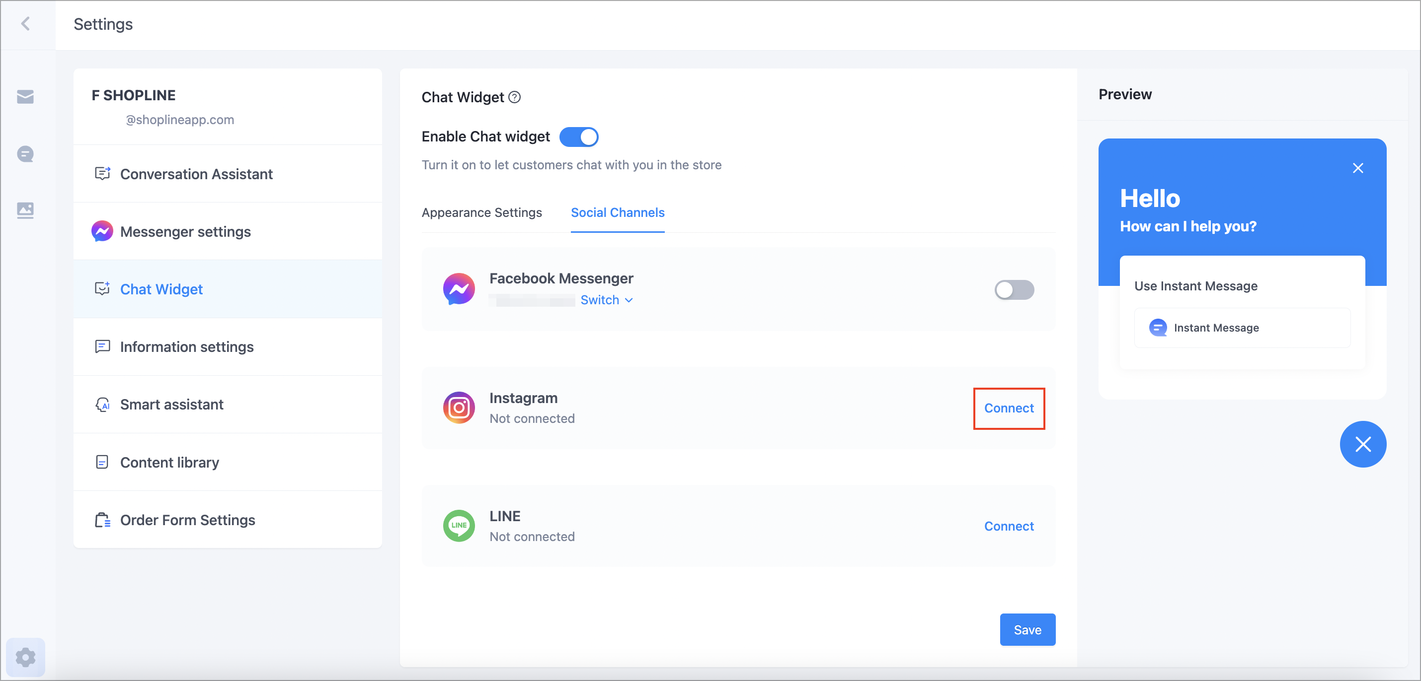 Chat Widget | Message Center – SHOPLINE Help Center