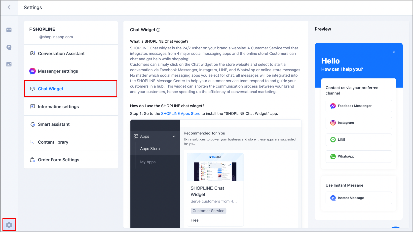 Chat Widget | Message Center – SHOPLINE Help Center