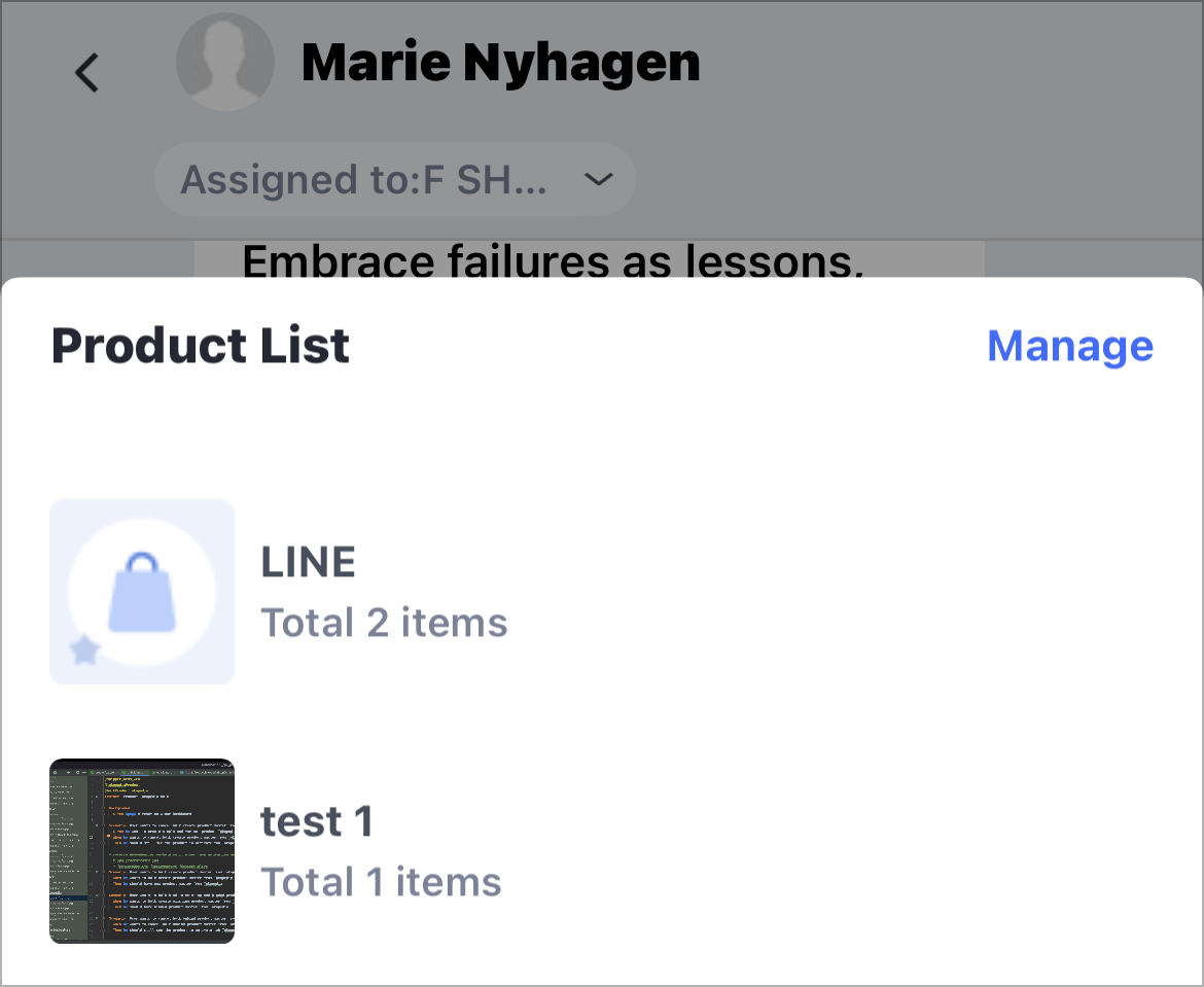 Productlist