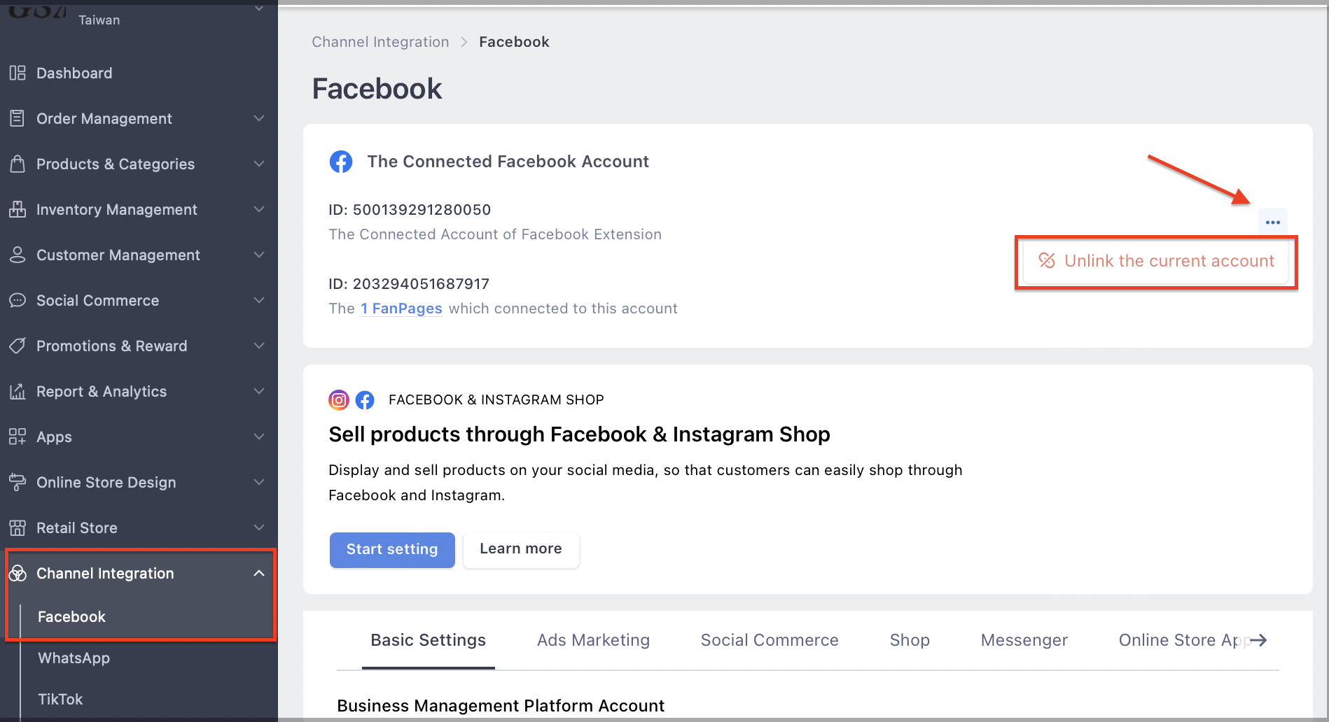 Facebook Business Extension