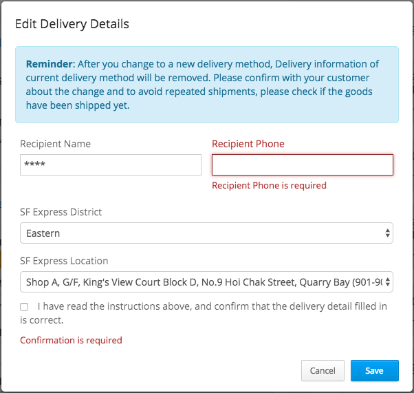 Change Delivery Method After Order Placed Shopline Help Center