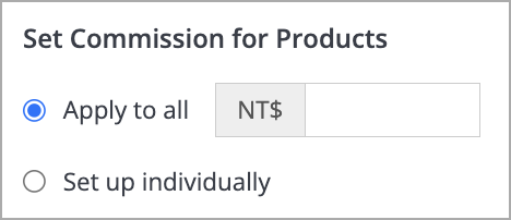 Set commission by a flat amount for selected products