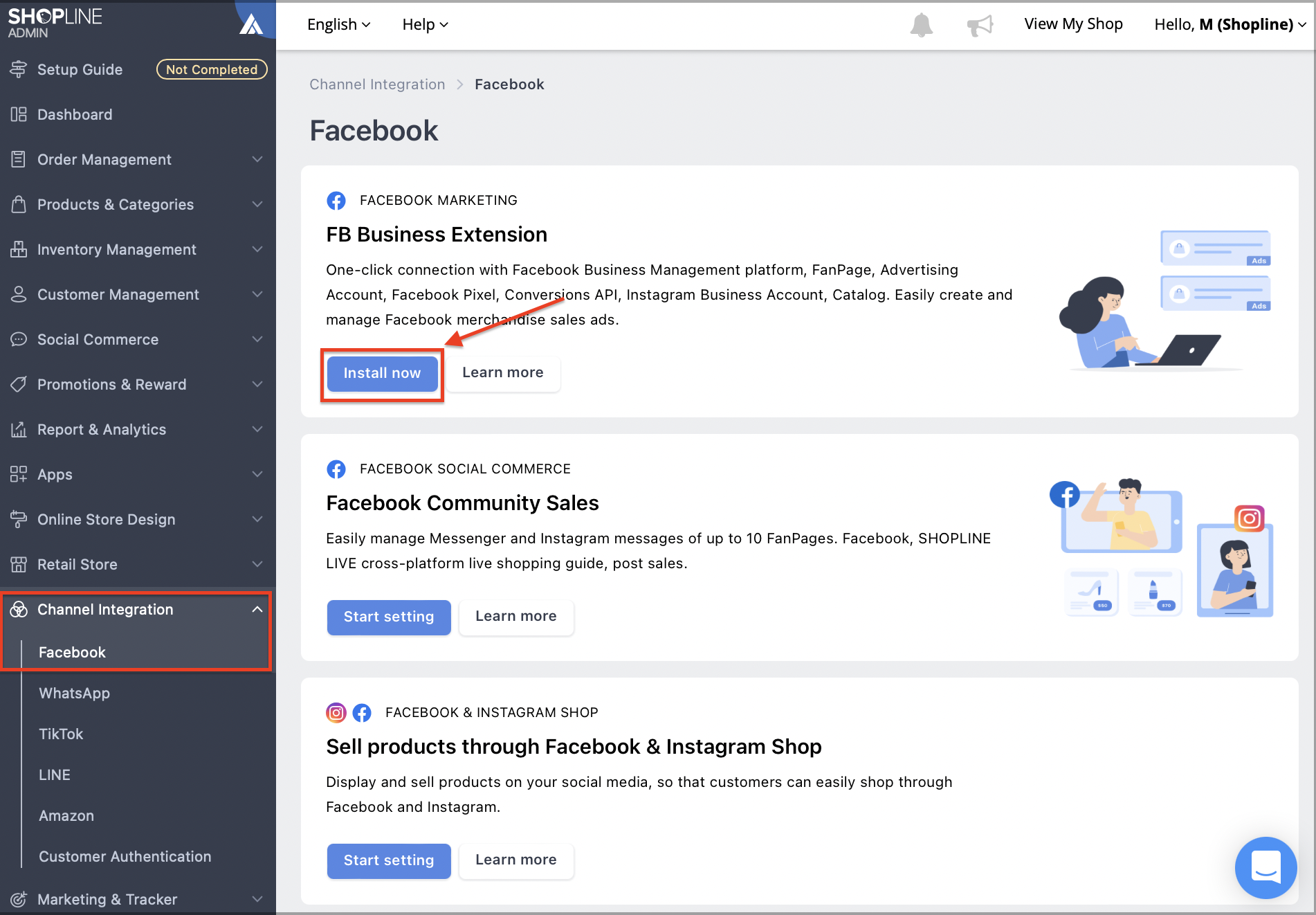 Facebook Business Extension